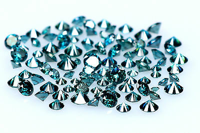 Natural Loose Diamonds Round Shape Blue Color Si1 Vs1 Clarity 25 Pcs Lot Q23