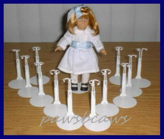 One Dozen 12 Miniature Doll Stands Fits 6" Mini American Girl Chelsea Dawn