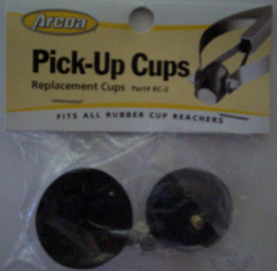 Arcoa Ez Grabber Easy Reacher Replacement  Rubber Pick-up Cups, Pair - New Item