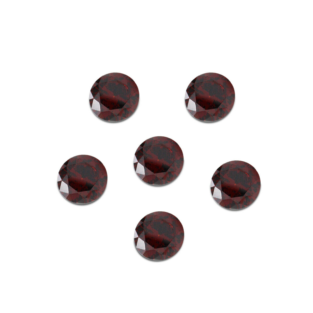 6 Cognac Red Natural Diamond Loose Faceted Rounds 1.3mm 6pcs Lot