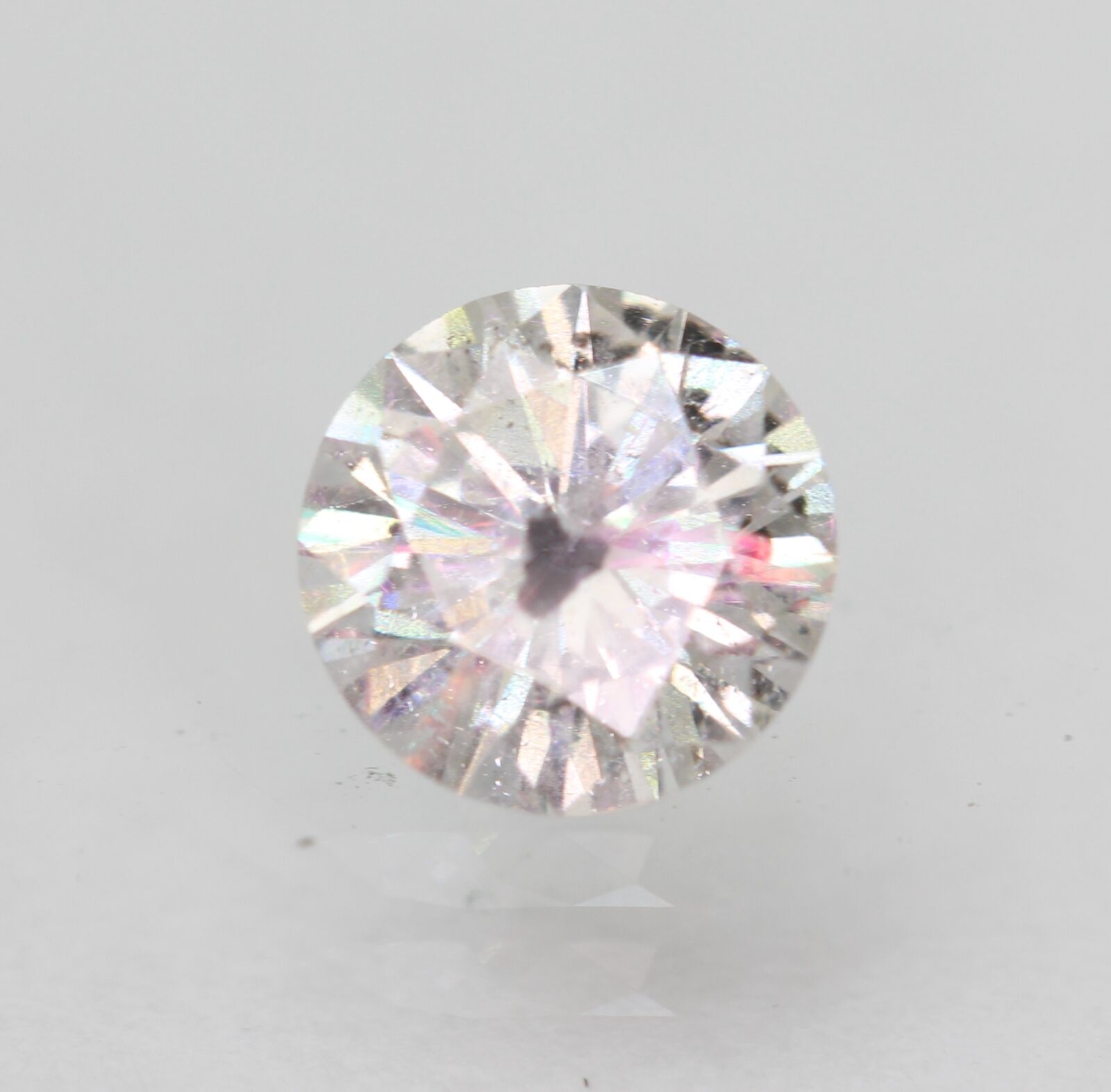 Certified 0.46 Carat G Color Round Brilliant Enhanced Natural Diamond 5.03mm