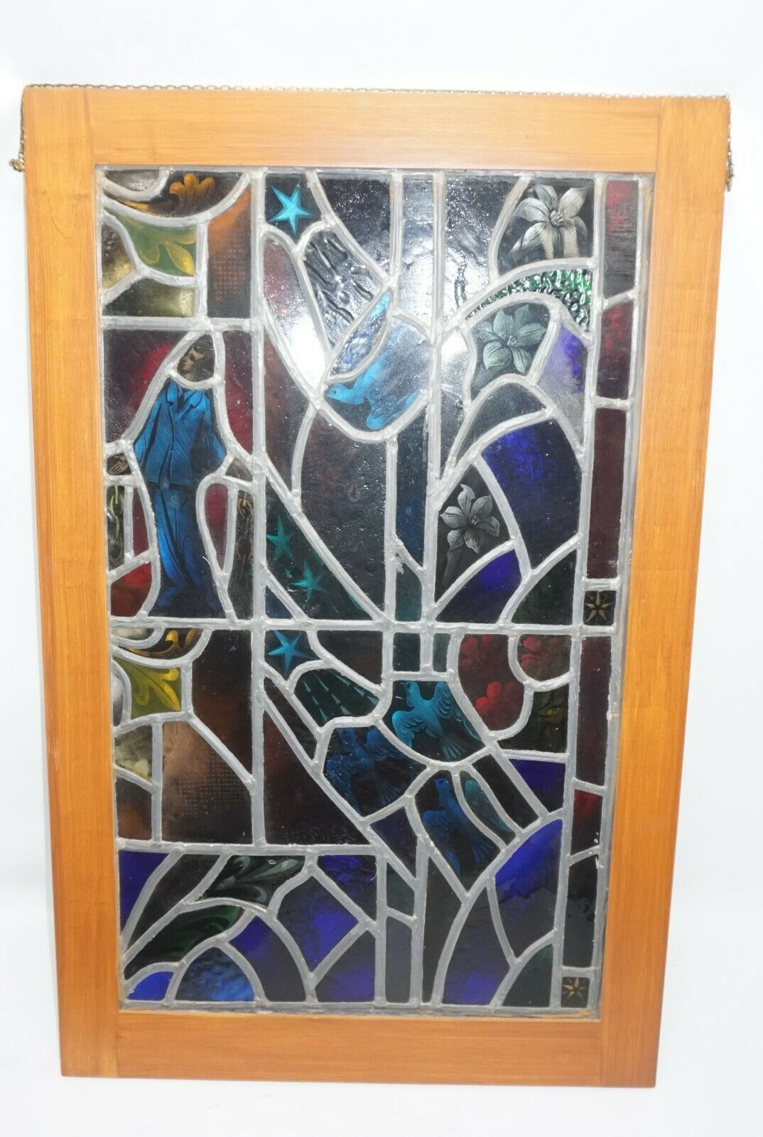 Nickelsen - Charles Connick Studio Stained Glass Framed Wood