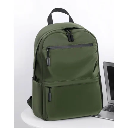 Minimalist Olive Green Business & Laptop Backpack