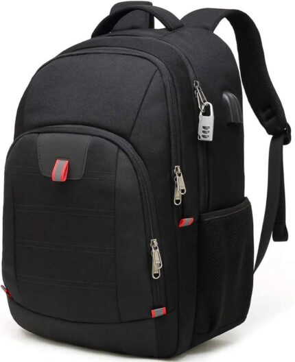 Anti-Theft Laptop Backpack with Combination Lock & USB Charging Port